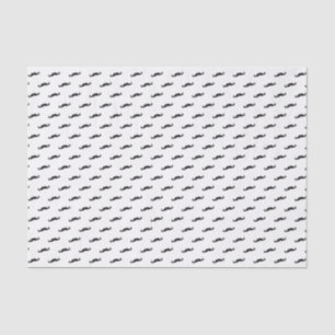 Moustache hipster pattern 2 tissue paper