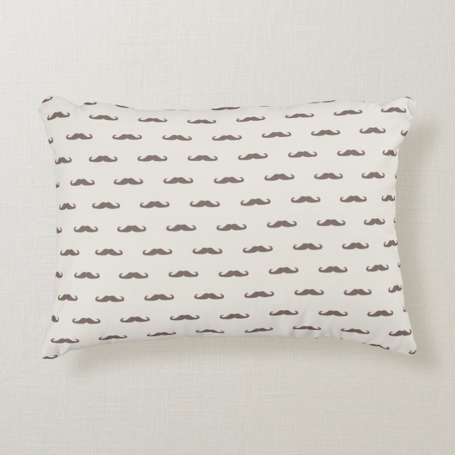 Moustache hipster pattern 3 accent pillow (Front)