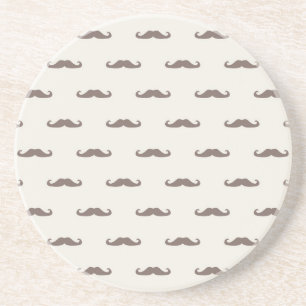 Moustache hipster pattern 3 coaster