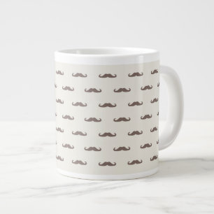 Moustache hipster pattern 3 large coffee mug