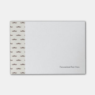 Moustache hipster pattern 3 post-it notes