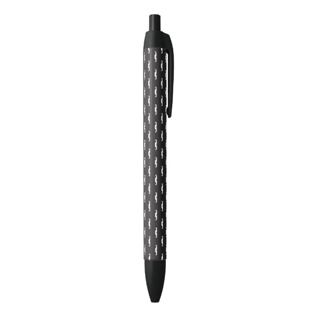 Moustache hipster pattern black ink pen (Bottom (Vertical))