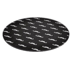 Moustache hipster pattern cutting board
