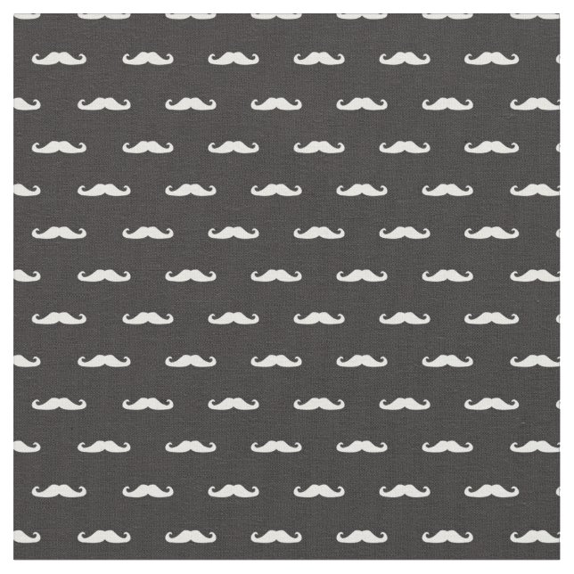 Moustache hipster pattern fabric (Close Up)