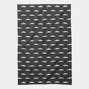 Moustache hipster pattern kitchen towel