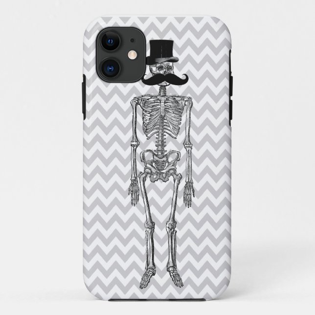 Moustache humoristique sur le coque iphone gris (Dos)