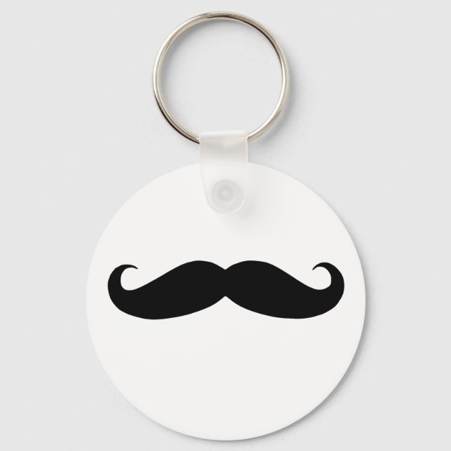 Moustache is funny keychain (Front)