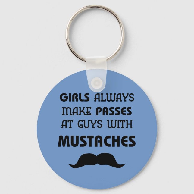 Moustache Keychain (Front)