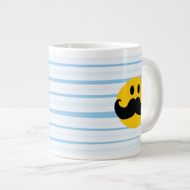 Moustache Large Coffee Mug (Front Right)