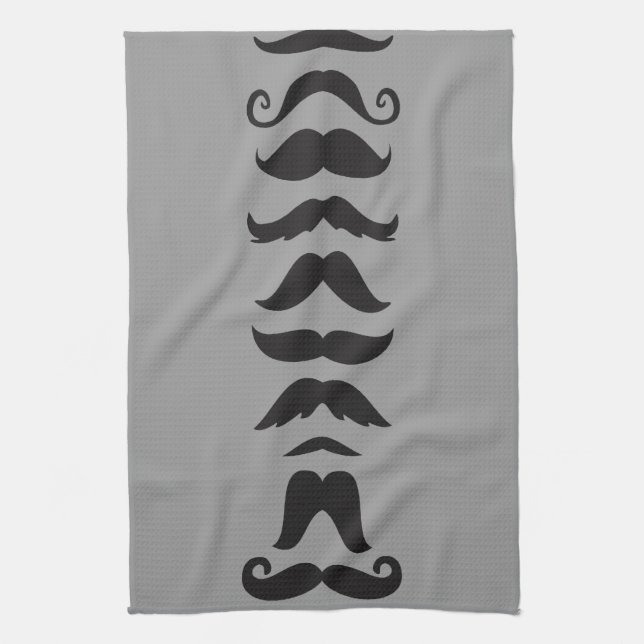 Moustache Line Up Kitchen Towel (Vertical)