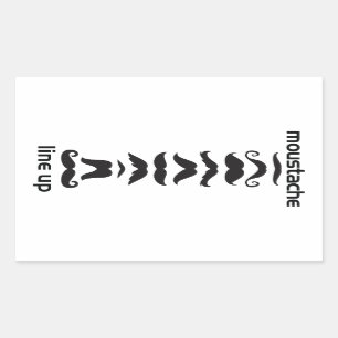 Moustache Line Up Sticker