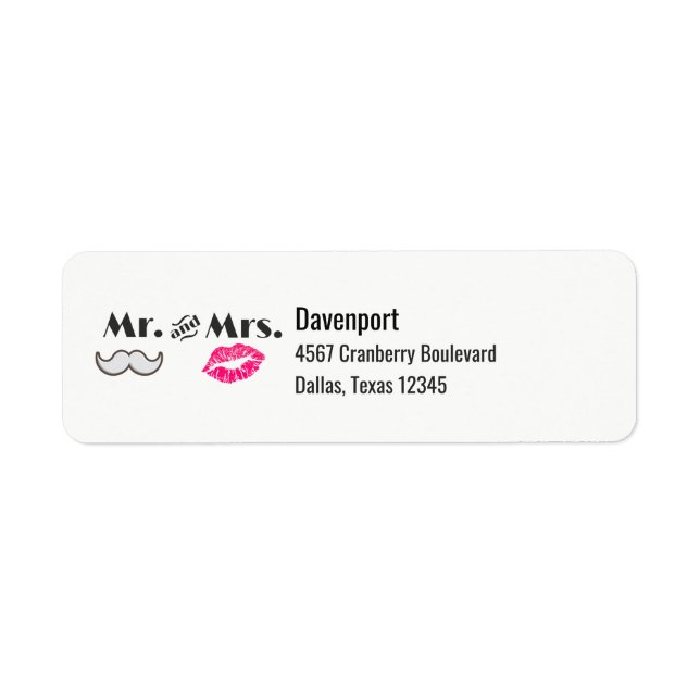 Moustache & Lips Mr. & Mrs (Front)
