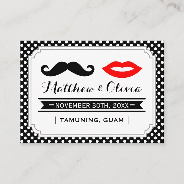 Moustache & Lips Place Cards (Front)