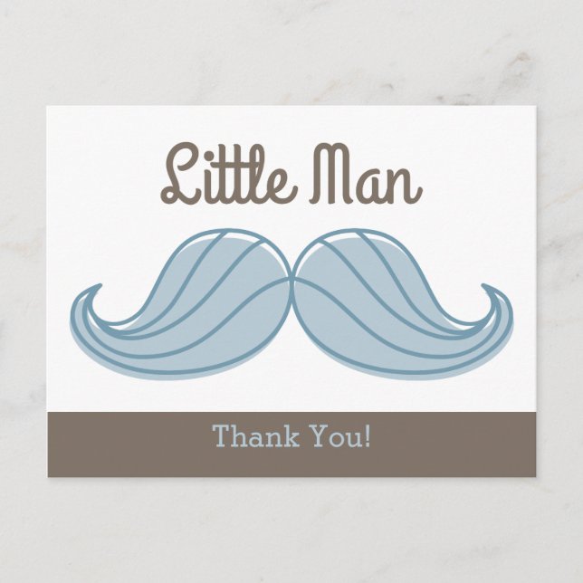 Moustache Little Man Postcard (Front)