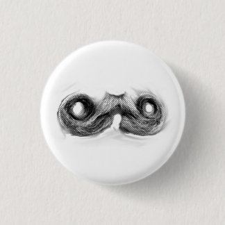 Moustache Man 1 Inch Round Button