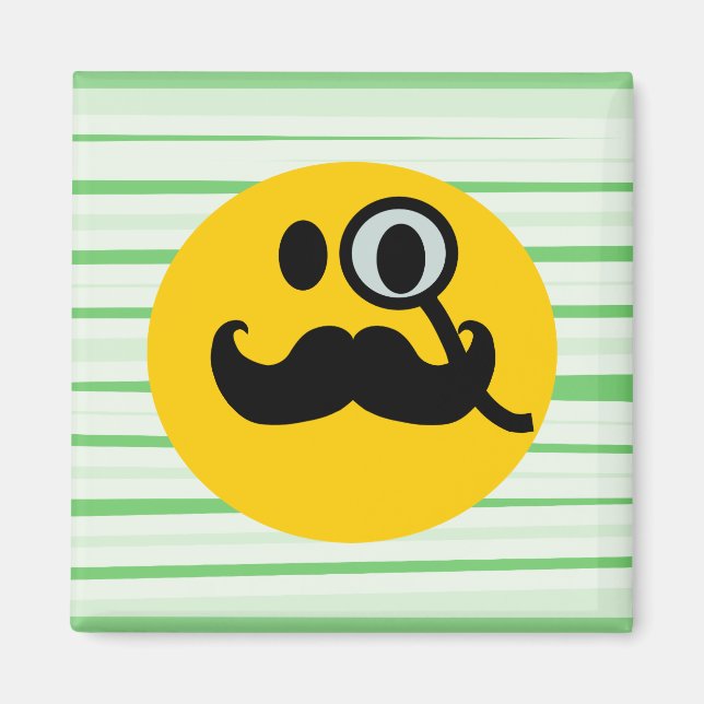 Moustache monocle magnet (Front)