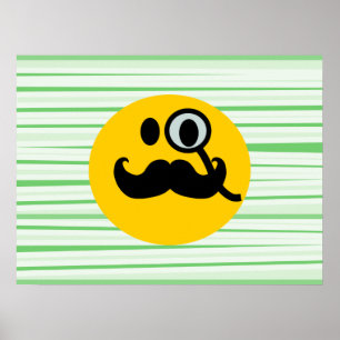 Moustache monocle poster