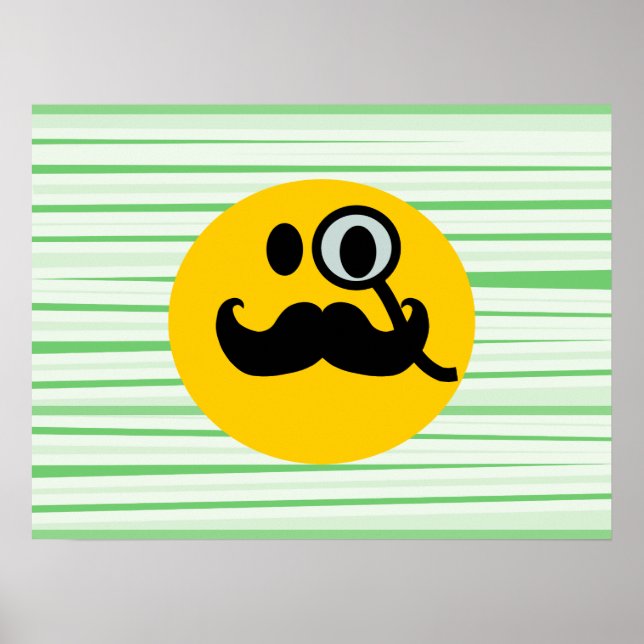 Moustache monocle poster (Front)