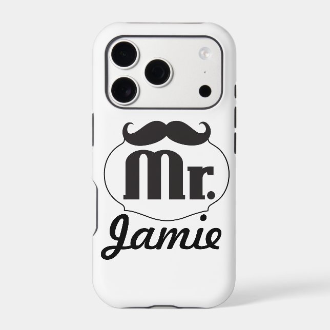 Moustache Monsieur Hipster Vintage Rétro (Verso)