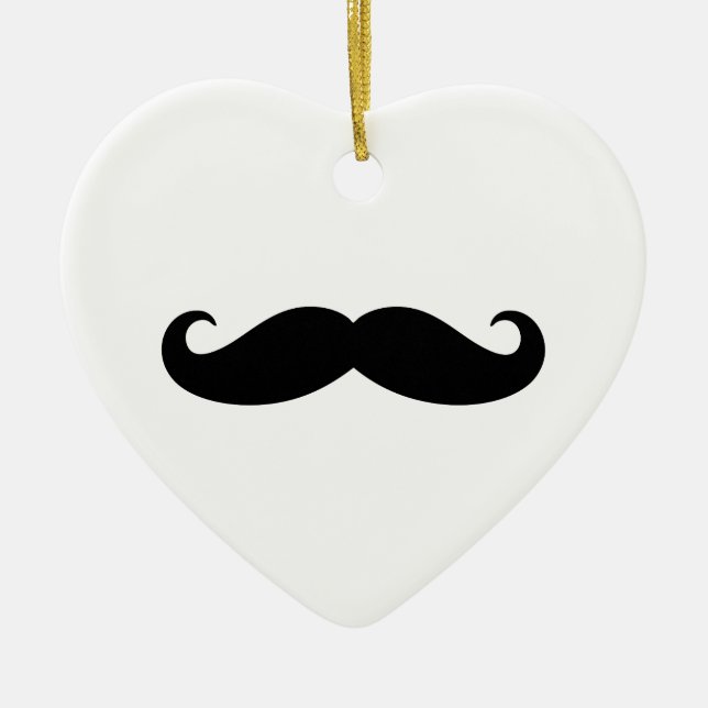 Moustache Moustache, Moustache design Ceramic Ornament (Front)
