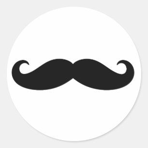 Moustache Moustache, Moustache design Classic Round Sticker