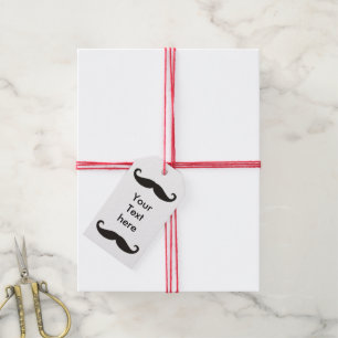 Moustache / Moustache / Schnurrbart + your text Gift Tags