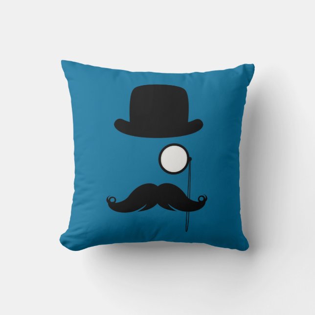 Moustache Moustache Stache Man Throw Pillow (Front)