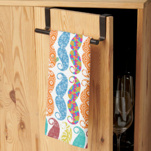 Moustache Mr. Hipster Vintage Retro Kitchen Towel