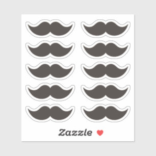 Moustache noire Ensemble de 10 autocollants