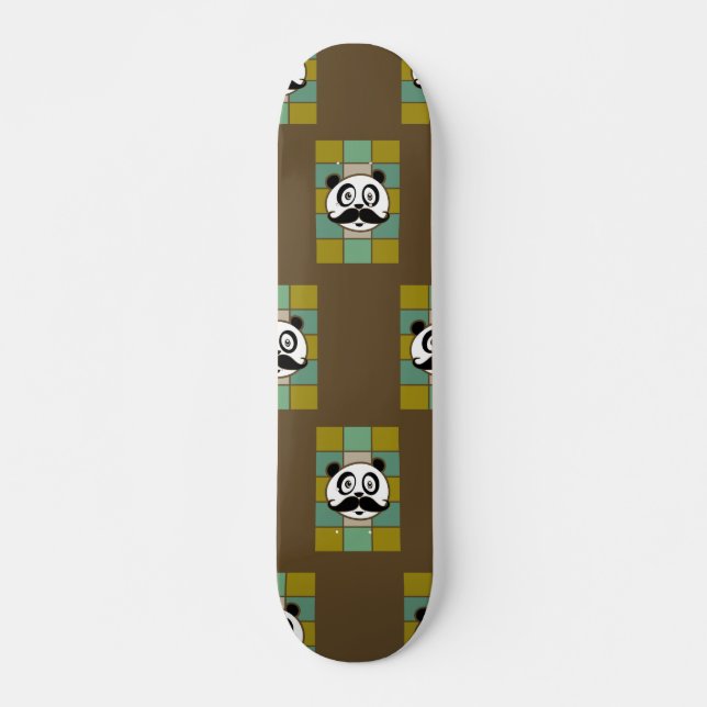 Moustache Panda 4  Skateboard (Front)
