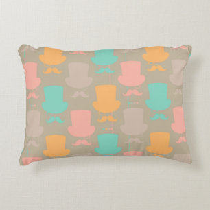 Moustache pattern 2 accent pillow
