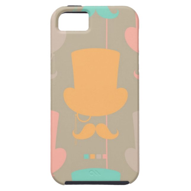 Moustache pattern 2 Case-Mate iPhone case (Back)