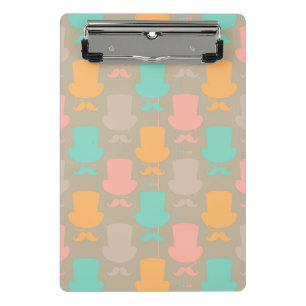 Moustache pattern 2 mini clipboard