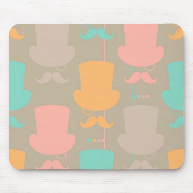 Moustache pattern 2 mouse pad (Front)
