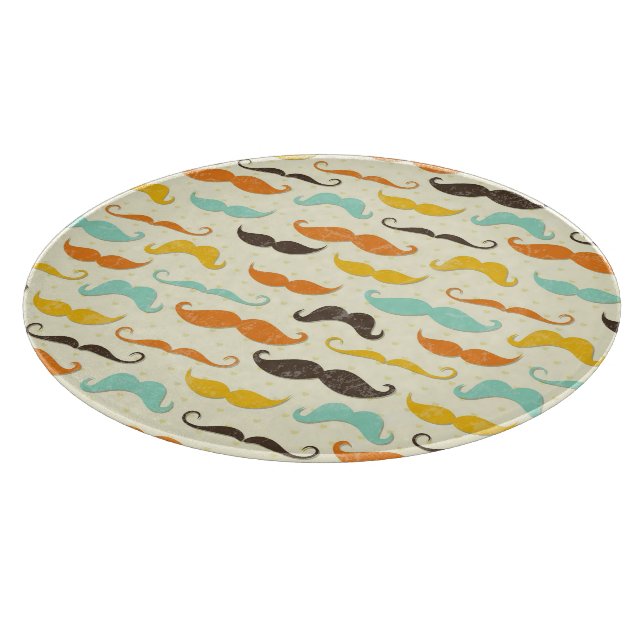 Moustache pattern 3 cutting board (Corner)