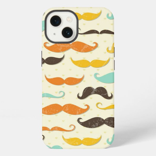 Moustache pattern 3 iPhone case (Back)