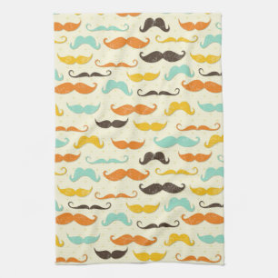 Moustache pattern 3 kitchen towel