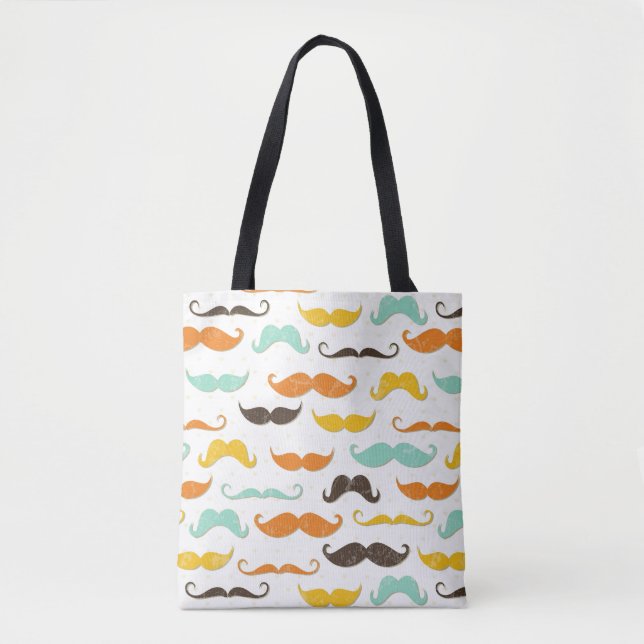 Moustache pattern 3 tote bag (Front)