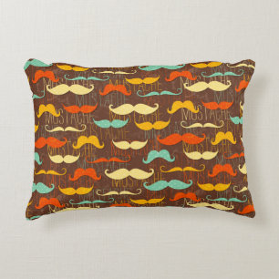 Moustache pattern decorative pillow
