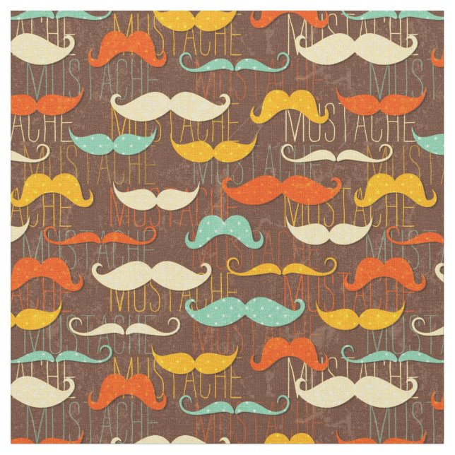 Moustache pattern fabric (Close Up)