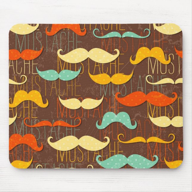 Moustache pattern mouse pad (Front)