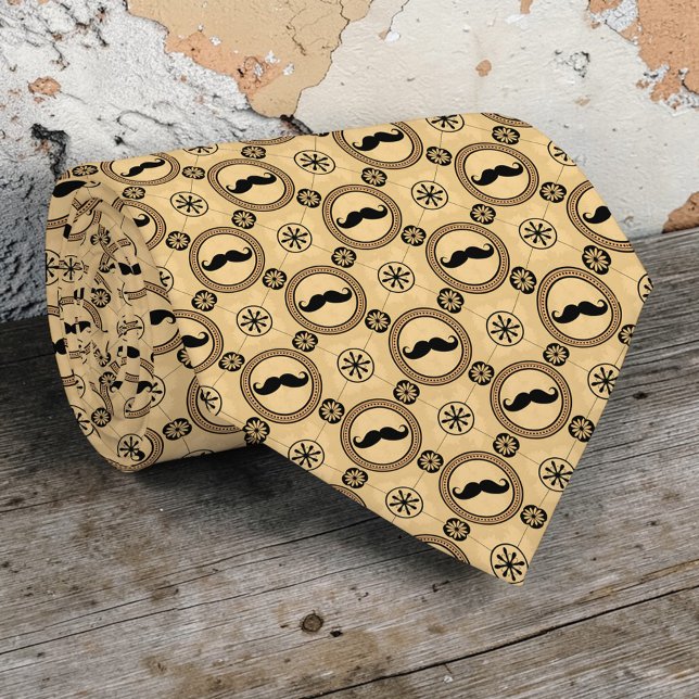 Moustache Pattern Necktie Tie (Creator Uploaded)