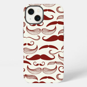 Moustache pattern, retro style 3 iPhone 13 case