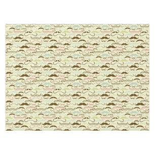 Moustache pattern, retro style 4 tablecloth