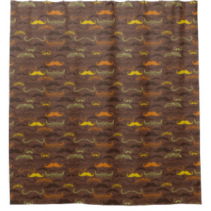 Moustache pattern, retro style 5
