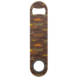 Moustache pattern, retro style 5 bar key