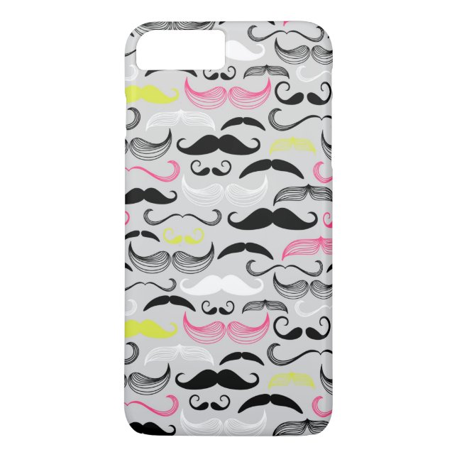 Moustache pattern, retro style Case-Mate iPhone case (Back)