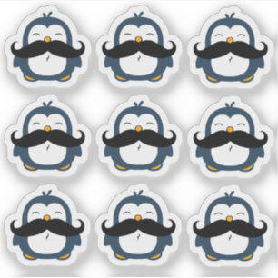 Moustache Penguin Set Contour Cut