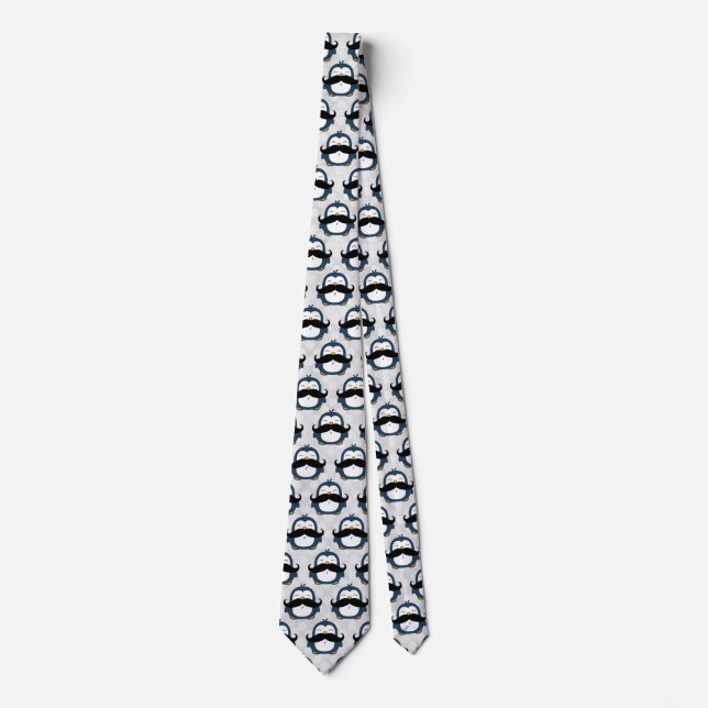 Moustache Penguin Tie (Front)
