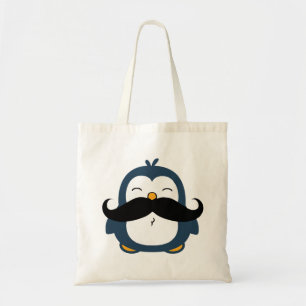 Moustache Penguin Tote Bag